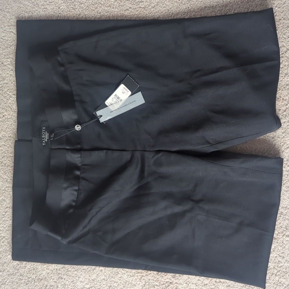 Talbot's Heritage Straight Leg Black Dress Pant